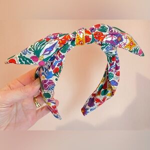 J Crew Liberty print beach shells cotton tie headband